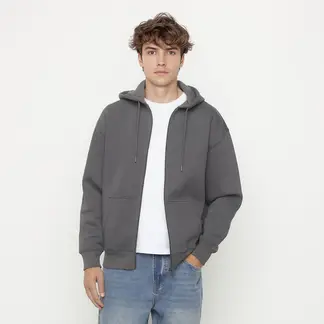 BEARCLIFF - Polera Relaxed Fit Con Gorro Hombre Algodón