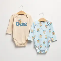 PAW PATROL - Body Bebé Niño Pack X2 Algodón