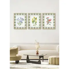 MICA - Setx3 Cuadros Flores 20x25cm