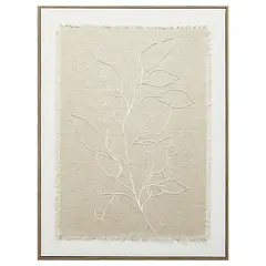 MICA - Cuadro Hoja Relieve en Lino 45x60cm