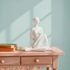 ROBERTA ALLEN - Adorno Resina Mujer Yoga 13x11.5x17.5cm