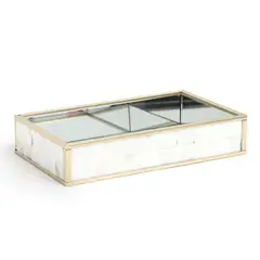 BASEMENT HOME - Adorno Caja Decorativa Vidrio 20.5x13x4cm