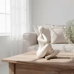 ROBERTA ALLEN - Adorno Resina Mujer Yoga 12x11x18cm