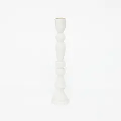 BASEMENT HOME - Candelabro Resina Blanco 28x6x6cm