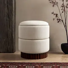 BASEMENT HOME - Puf Redondo Giratorio 43cm