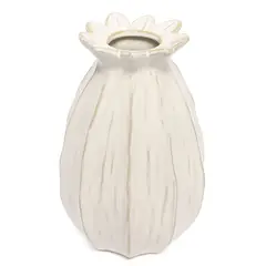 ROBERTA ALLEN - Jarrón Cerámica Beige 19x12 cm