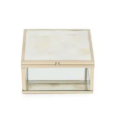 BASEMENT HOME - Adorno Caja Decorativa Vidrio 10x11x5cm