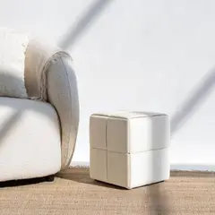 BASEMENT HOME - Puf Cuadrados Beige 41cm