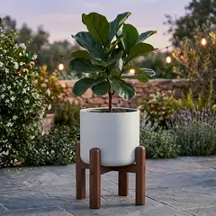 MICA - Maceta Pedestal Madera 28x19cm
