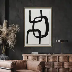 MICA - Cuadro Cadenas Negro 50x70cm