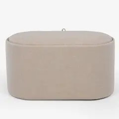 BASEMENT HOME - Puf Ovalado Beige 76x40x47cm