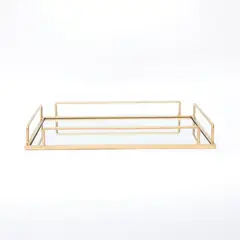 BASEMENT HOME - Bandeja Decorativa Dorada 40x26x4cm