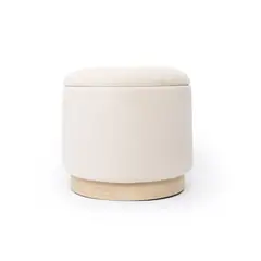 BASEMENT HOME - Puf Redondo Beige 46cm