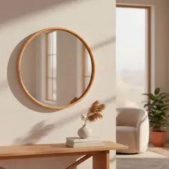 BASEMENT HOME - Espejo Redondo Madera