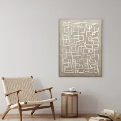 BASEMENT HOME - Cuadro Líneas Beige 60x80cm