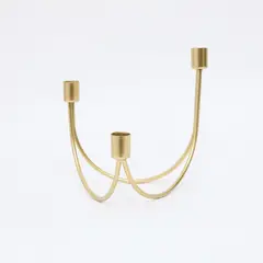 BASEMENT HOME - Candelabro Metal Dorado 20x17.5x18.7cm