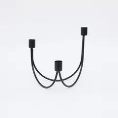 BASEMENT HOME - Candelabro Metal Negro 20x17.5x18.7cm