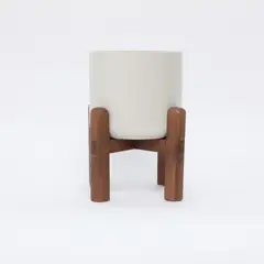 MICA - Maceta Pedestal Madera 23x17cm