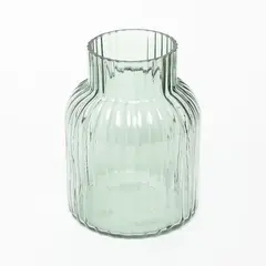 ROBERTA ALLEN - Jarrón Vidrio Verde 18x13 cm