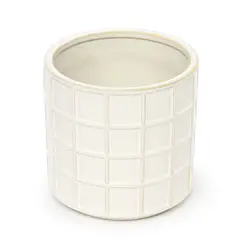 MICA - Maceta Cerámica Blanca 13cm