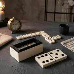 BASEMENT HOME - Juego Decorativo Dominó 12x6x6 cm