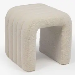 BASEMENT HOME - Puf Curly Beige 41x37x42cm