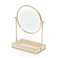 ROBERTA ALLEN - Espejo Baño Dorado 18x10x26cm