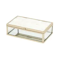 BASEMENT HOME - Adorno Caja Decorativa Vidrio 14.5x9x4cm