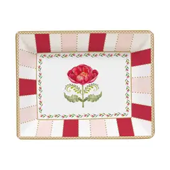 EASY LIFE - Plato Rectangular con Caja de Regalo Flowery 14 x 11 cm