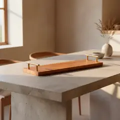 CASA CANTABRIA - Bandeja con Manija Acacia 60 x 17.5 cm
