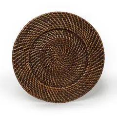 CASA CANTABRIA - Individual Redondo Rattán Brown 35 cm