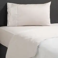 BENETTON - Juego de Sábanas Lisas 100% Algodón 400 Hilos