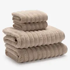 BASEMENT HOME - Set x4 Toallas Mano/Baño Texturada Mars 700g