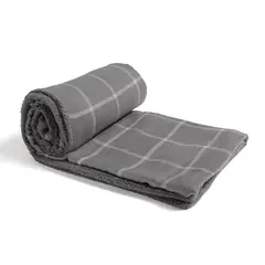 BENETTON - Frazada Cuadros con Sherpa