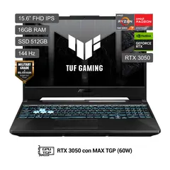 ASUS - Laptop Tuf Gaming A15 Amd Ryzen 7 7445hs 16gb 512gbssd Rtx3050 15.6" Fhd