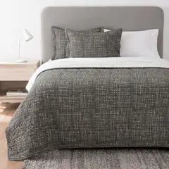 MICA - Cubrecama Estampado Mar con Sherpa