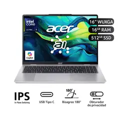 ACER - Laptop Aspire Lite Intel® Core¿ Ultra 7 Processor 155u 16 Gb 512 Gb Wuxga (1920 X 1200)
