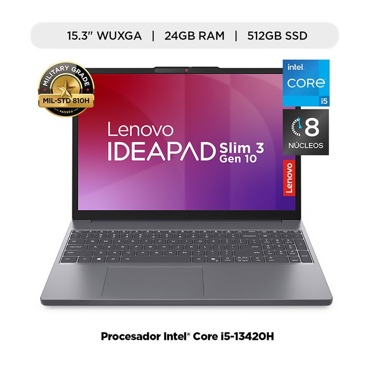 Laptop Ideapad Slim 3i Intel Core I5 24gb Ram 512gb Ssd 15.3" Wuxga 13va Gen