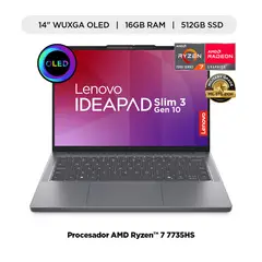 LENOVO - Laptop Ideapad Slim 3 Amd Ryzen 7 16gb Ram 512gb Ssd 14" Wuxga Oled Serie 7000