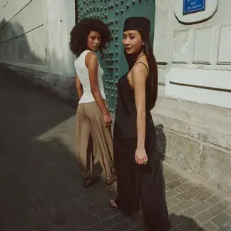 DENIMLAB - Pantalón Bombacho Tiro Alto Mujer