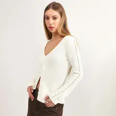 SYBILLA - Chompa Manga Larga Mujer