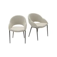 BASEMENT HOME - Set x2 Sillas de Comedor Lume de Tela