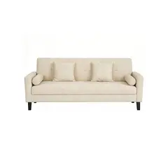 MICA - Sofá Cama Futón Santiago 3 Cuerpos 1.5 Plz con Almacenamiento y Cojines Decorativos