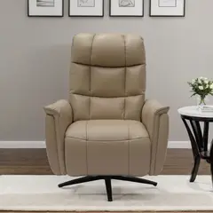 BASEMENT HOME - Sofá Reclinable Eléctrico Lyra 1 Cuerpo de Cuero