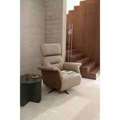 BASEMENT HOME - Sofá Reclinable Eléctrico Orion 1 Cuerpo de Cuero