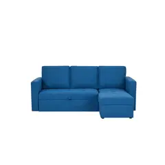 MICA - Futón Seccional Convertible Alex 3 Cuerpos Derecho 2 Plz Con Almacenamiento y Posavasos