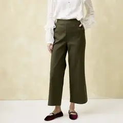 UNIVERSITY CLUB - Pantalón Wide Leg Tiro Alto Mujer