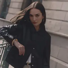 ELLE - Casaca de Cuero Mujer