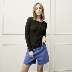 BASEMENT - Polo Manga Larga Mujer