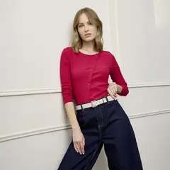 BASEMENT - Polo Manga Larga Mujer